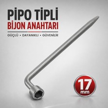 Aesco Pipo Tipli Bijon Anahtarı L Tipi 17 mm Oto Lastik Sökme Takma Lokma Anahtarı Bijon Sökme Aparatı