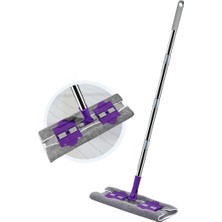Aesco Pony Mandallı Mop Mikrofiber Yüzey Temizlik Seti Paspas Yer Duvar Cam Kıskaçlı Klipsli