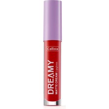 Aesco Callista Dreamy Matte Cream Mat Görünümlü Lipgloss 204 Hot Girl Check, Kırmızı