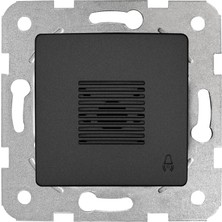 Aesco Viko Linnera Life Gece Siyahı Zil Buzzer Mekanizma ve Kapak