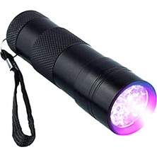 Aesco Black 9 LED Mor Işık El Feneri