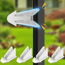 Aesco Joyzzz Pencere Güvenlik Kilitleri, 4 Adet Bebek Çocuk Güvenlik Ürünleri Kitleri Kilitler, Bebek Prova Pencere Kapı Kilitleri Çocuk Veranda Dolap Kapıları Için Sürgülü Pencere Kilitleri
