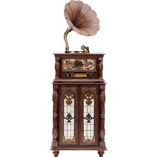 Aesco Fennessy F1877-10 Vintage 100W Hifi Gramofon Pikap Plakçalar, Bluetooth, Cd, Radio, USB Çalar