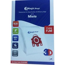 Aesco Seninürünün Senin Ürünün Mıele Standart ile Uyumlu 5 Katlı Bez Toz Torbası 4 Adet