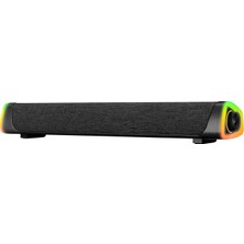 Aesco Mikado MD-SBT26 Soundbar Gri/siyah 3W*2 1800MAH Fm/tf Card LED Işıklı Bluetooth Speaker Hoparlör