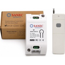 Aesco Sanec Akıllı Wifi + Rf 433MHZ Tek Kanallı 10A Röle Modülü - Ac 100-240V Uzun Menzil Rf Kumandalı Set (Tuya, Alexa, Google Asistan Destekli)