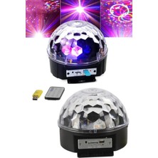 Aesco Mobee Sese Duyarlı USB ve Sd Kart Girişli LED Küre Disko Topu Rgb Işıklı Lazer Hoparlör Yüksek Ses