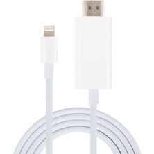 Aesco Lightning Uyumlu To HDMI Ios Uyumlu To HDMI iphone Uyumlu Hd Hdmi Kablo 4K Ultra Hd HDMI Kablo Tak Çalıştır 2 Metre (Hb-17)