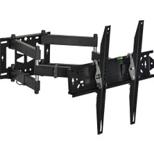 Aesco Hareketli Metal Tv Askı Aparatı, 39-60 Inç Arası Ekranlara Için, Tüm Tv Markaları ile Uyumlu, Duvar Asma Aparatı, Zengin Aksesuar Yüksek Kalite Özel Tasarım ve Metal Kalınlığı, Akrobat Hareketli