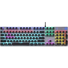 Aesco Hp GK400Y Rgb Gaming Oyuncu Klavyesi Brown Kahverengi Switch Tam Boy Ingilizce Q