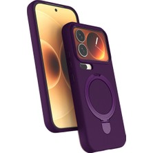Zenviaa Xiaomi Mi 17 Pro Regal Magsafe Standlı Kapak - Derin Mor ZENVIAAC12