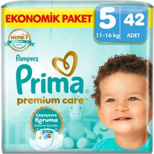 Aesco Prima Bebek Bezi Premium Care 5 Numara 42 Adet Ekonomik Paket