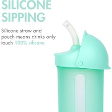 Aesco Tomy Boon Swig Küçük Çocuk Silikon Hasır Bardak, 255 Ml, Nane, 1 Count (Pack Of 1)