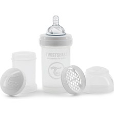 Aesco Twistshake 78006 Twistshake Anti-Colic 180ML Biberon, Beyaz/ Şeffaf