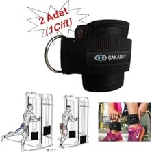 Aesco Ankle Straps Fitness Ayak Bileği Ağırlık Çalışma Kemeri Cable Kickback Bilek Aparatı Sağ/sol Takım Siyah