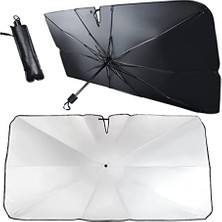 Aesco 150 x 80 cm Büyüklüğünde Güneş Şemsiyesi, Otomobil Güneş Koruması, Ön Cam Için Katlanabilir, Uv Korumalı Güneş Şemsiyesi, Çoğu Otomobil Için