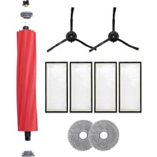 Aesco Asgard Grup Roborock Q Revo Pro-S-Maxv ile Uyumlu 1 Ana Fırça 2 Siyah Yan Fırça 4 Filtre 2 Mop