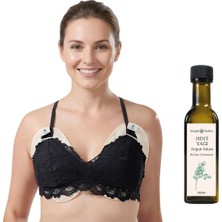 Aesco Göğüs Bölgesi Için Hint Yağı Göğüs Pedi (Tekrar Kullanılabilir |%100 Sızdırmaz (Small (A-C Cup)) + 100 ml Hint Yağı (Hekzansız)