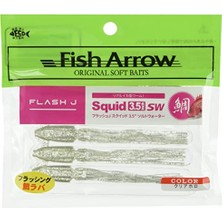 Aesco Flash-J Squid Sw 3.5" (5 Adet/paket) #01 Clear Hollow Olta