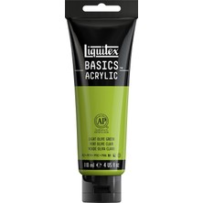 Aesco Liquitex Basics 1046218 Monopigmente Akrilik Boya, Sanatçı Pigmentleri, Solmaz, Orta Viskozite, Aşivkalitesi, Ipek Parlaklığında Kaplama, 118 ml Tüp, Açık Zeytin Yeşili