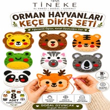 Aesco Tineke 8 Adet Çocuklar Için Kendin Yap Montessori Eğitici Oyuncak Keçe Dikiş El Sanatları Seti 3 Yaş