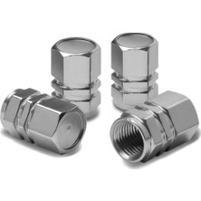 Aesco Aee® Alüminyum Sibop Kapağı 4’lü Set – Hexagon Tasarım Metal Lastik Valf Kapağı Otomobil Bisiklet Motorsiklet (Titanyum Gri) (4, Koyu Gri Antrasit)