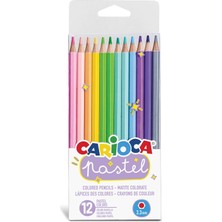 Aesco Carioca Pastel Renk Kuru Boya Kalemi 12'li