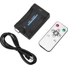 Aesco Coverzone VGA To Scart Dönüştürücü Scaler Kutusu, Pc/laptop VGA Görüntüyü Scart Girişli Tv’ye Aktarma, 3.5mm Ses Girişi, 5V USB Güç Besleme, Ir Kumandalı | ZR1123