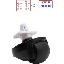 Aesco Lin Grup Roborock S6 Q7 Q8 S7 S5 Modelleri ile ile Uyumlu Ön Teker - Tekerlek