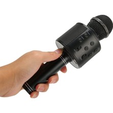 Aesco Teknosepetim Karaoke Mikrofon Aux USB ve Sd Kart Girişli Bluetoothlu Siyah Şarj Kablolu Şık Tasarım Hoparlör