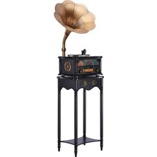 Aesco Fennessy F1877-35H Vintage 100W Hifi Gramofon Pikap Plakçalar, Bluetooth, Cd, Radio, USB Çalar