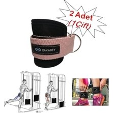Aesco Ankle Straps Fitness Ayak Bileği Ağırlık Çalışma Kemeri Cable Kickback Bilek Aparatı Sağ/sol Takım Pembe Renk