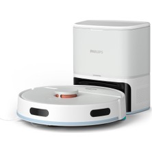 Aesco Philips Homerun 2000 Islak & Kuru Robot Süpürge -Yüksek Emiş, Halı Algılama, Lds Radar, 70 Günlük Otomatik Boşaltma Istasyonu, Homerun Uygulaması, Arctic White (XU2100/25)