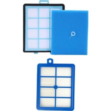 Aesco Marketto Philips ile Uyumlu Powerpro Fc 8760 Uyumlu Süpürge Hepa Filtre Seti 2'li