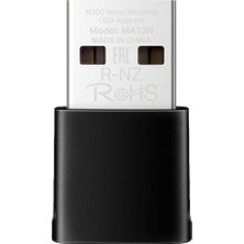 Aesco Mercusys MA12N, N300 Mbps Kablosuz Nano USB Adaptör