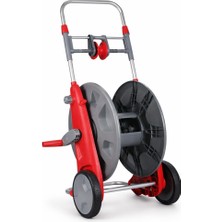 Aesco Taşınabilir Tekerlekli Hortum Sarma Arabası Toplama Makarası 1/2" ve 3/4" Hortumlar Için Aparat