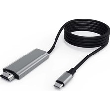 Aesco CR36 Switch 2 Için Görüntü Aktarıcı Adaptör Çevirici Type-C 3.1'den HDMI Hdtv 4K 60Hz Pd 100W Şarj 2 Metre Kablo Thunderbolt 3 Uyumlu