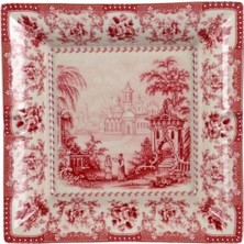 Aesco Lucky Art Florantine Kül Tablasi 18CM Kirmizi