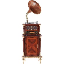 Aesco Fennessy F1877-730F Vintage 100W Hifi Gramofon Pikap Plakçalar, Bluetooth, Cd, Radio, USB Çalar