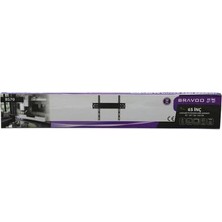 Aesco LCD LED Sabit Tv Askı Aparatı, 32" - 65" Uyumlu, Siyah, 82X165 Cm, Vida Seti Dahil