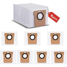 Aesco 8 Adet Elektrikli Süpürge Torbası, Xiaomi X10+/X20+ ile Uyumlu, 2,5 L Büyük Kapasiteli Toz Torbası, Dreame L10S ULTRA/L20 ULTRA/L10 Ultra Robot Elektrikli Süpürge Için, Toz Torbası Yedek Çanta