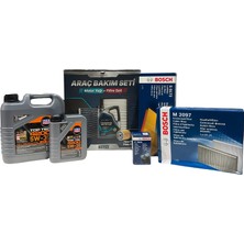 Aesco Netex Premium Bakım Seti Volkswagen Caddy 1598CC Dizel 102PS Model Yılı (2010-2015) (Liqui Moly Top Tec 4200 5W30 Motor Yağı, Bosch S0172 Hava Filtresi, M2097 Kabin Filtresi, P7023 Yağ Filtresi)