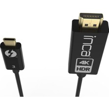 Aesco Inca HDMI Kablosu Itch-30 2.0 > Tip C 4K60HZ, Thunderbolt 3 1,8