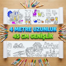 Aesco Dev Boyama Rulosu Eğitici Çiftlik Hayvanları Aktivitesi 45CM x 4m