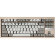Aesco Ajazz QS87 Max Alüminyum Alaşımlı Tft Ekranlı Custom Mekanik Klavye (QS87 Max - Krem Beyaz)