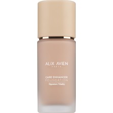 Aesco Alix Avien Kırışıklık Karşıtı Nemlendirici SPF30 Parlak Bitişli Fondöten Care Enhancer 806 Pale Apricot