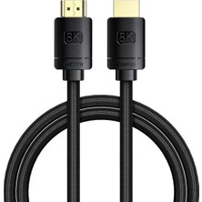 Aesco Baseus High Definition Serisi HDMI 8k To HDMI 8k Görüntü Aktarma Kablosu, 1m, Siyah