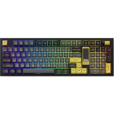 Aesco Akko 5098B Black Gold V3 Piano Pro Switch Hotswap Rgb Kablosuz Ingilizce Mekanik Gaming Klavye