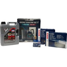 Aesco Netex Premium Bakım Seti Renault Megane 1332CC Benzin Tce 142PS Model Yılı (2020-2025) (Liqui Moly Top Tec 4300 5W30 Motor Yağı, Bosch S0489 Hava Filtresi, M5057 Kabin Filtresi, P7231 Yağ Filtresi)