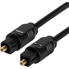 Aesco Coverzone Optik Ses Kablosu Toslink - Toslink 2 Metre Ywl2.2 Dijital Audio Fiber Optik Kablo Tv Soundbar Hoparlör Ses Sistemleri Için Optik Bağlantı Kablosu | ZR146 (Siyah 2 Metre)
